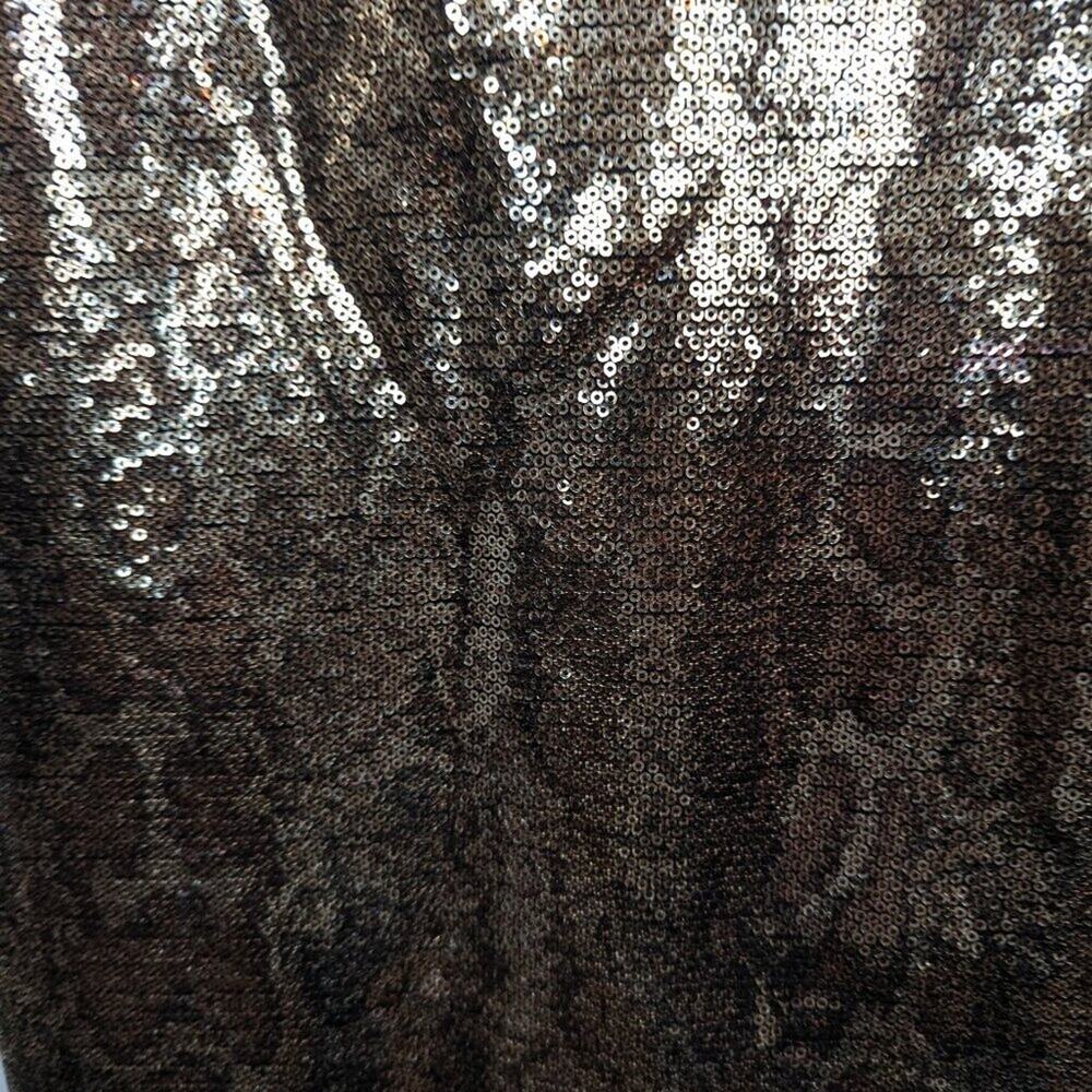 Tahari Ezra Gold And Black Python Sequin Sheath D… - image 5